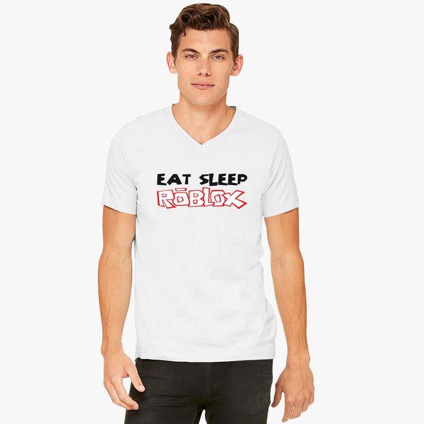 Eat Sleep Roblox V Neck T Shirt Customon