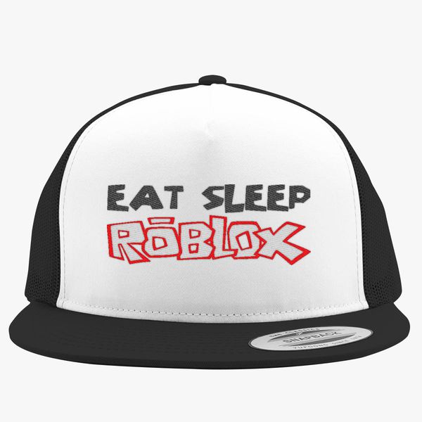 Eat Sleep Roblox Trucker Hat Embroidered Customon - roblox logo snapback hat embroidered customon