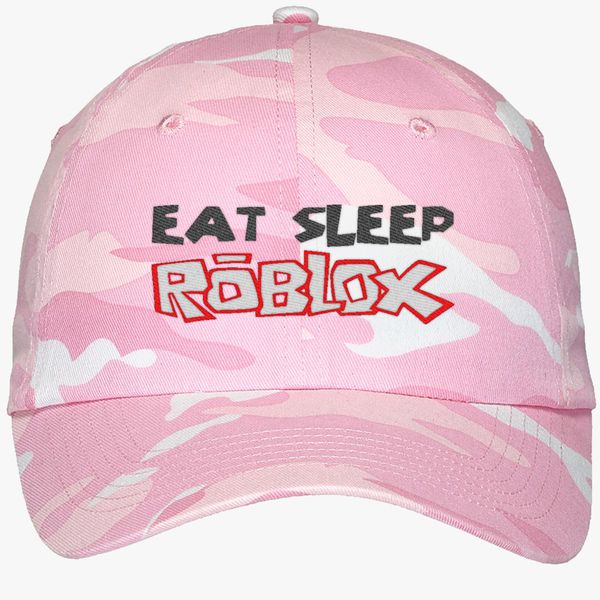 Eat Sleep Roblox Camouflage Cotton Twill Cap Embroidered Customon - eat sleep roblox foam trucker hat customon