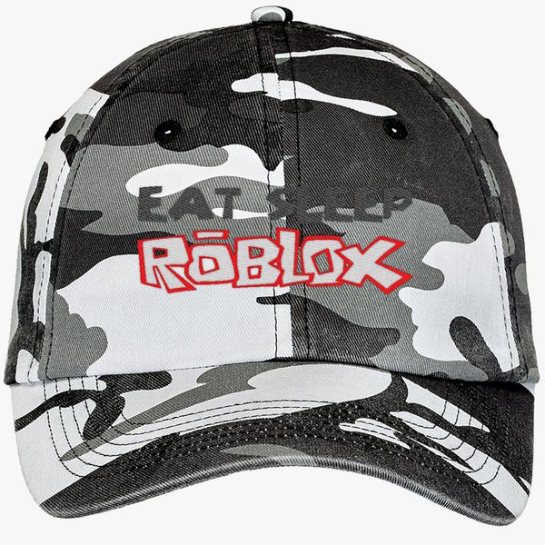 Eat Sleep Roblox Camouflage Cotton Twill Cap Embroidered Customon - eat sleep roblox bucket hat embroidered customon