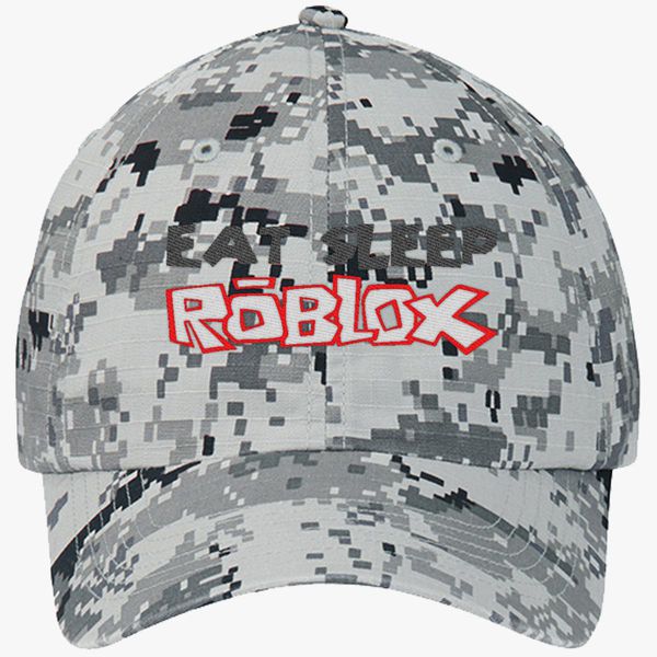 Eat Sleep Roblox Ripstop Camouflage Cotton Twill Cap Embroidered Customon - roblox baseball cap texture