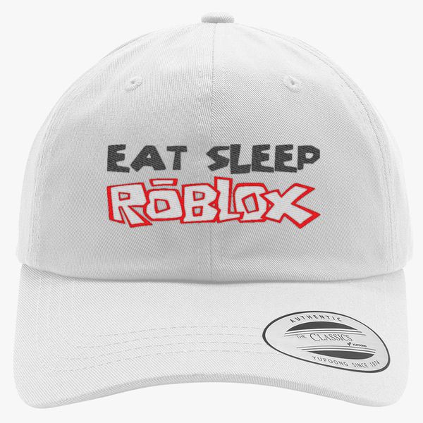Eat Sleep Roblox Cotton Twill Hat Embroidered Customon - roblox hat codes 2018 august