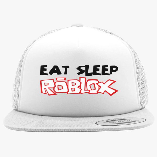 Eat Sleep Roblox Foam Trucker Hat Customon - how to wear 4 hats on roblox