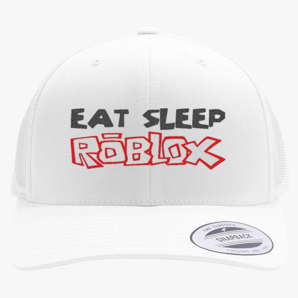 Eat Sleep Roblox Retro Trucker Hat Embroidered Customon - retro roblox r navy blue roblox