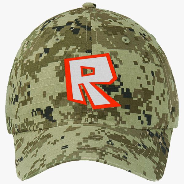 Roblox Ripstop Camouflage Cotton Twill Cap Embroidered Customon - roblox logo bucket hat embroidered customon