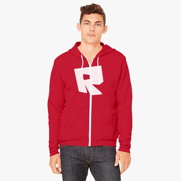 Roblox Logo Unisex Zip Up Hoodie Customon - camo hoodie back roblox
