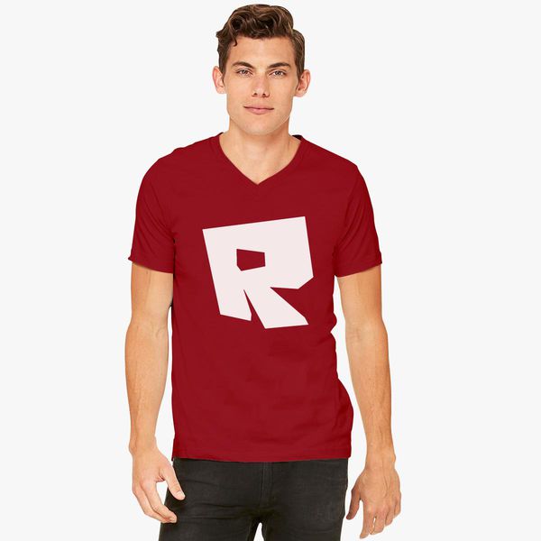 Roblox Logo V Neck T Shirt Customon