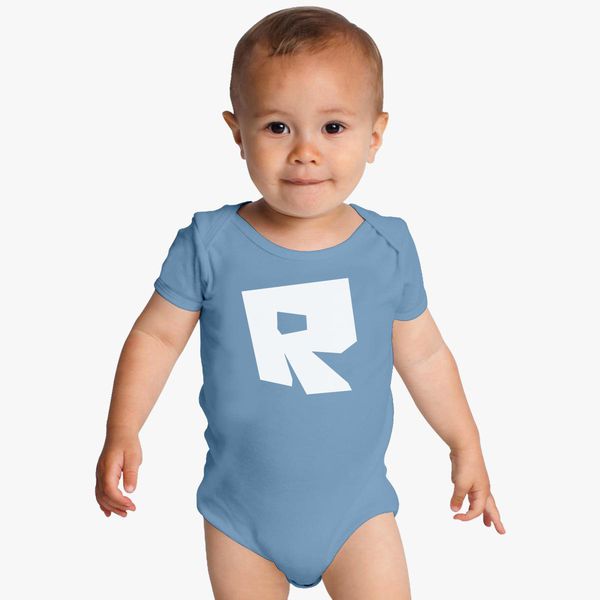 Roblox Logo Baby Onesies Customon - roblox logo in light blue
