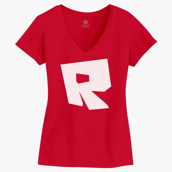 Roblox Logo Women S V Neck T Shirt Customon