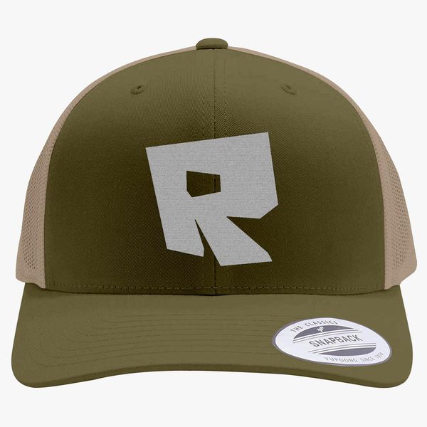 Roblox Logo Retro Trucker Hat Embroidered Customon - roblox logo retro trucker hat embroidered customon