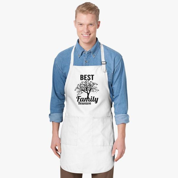 QTY 1 FAMILY REUNION APRON WITH POCKET PERSONALIZED FOR YOUR REUNION OR EVENT 