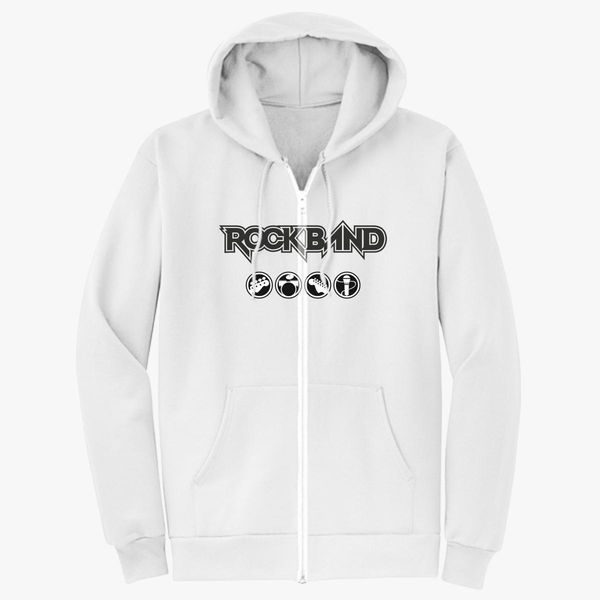 rock band zip up hoodies