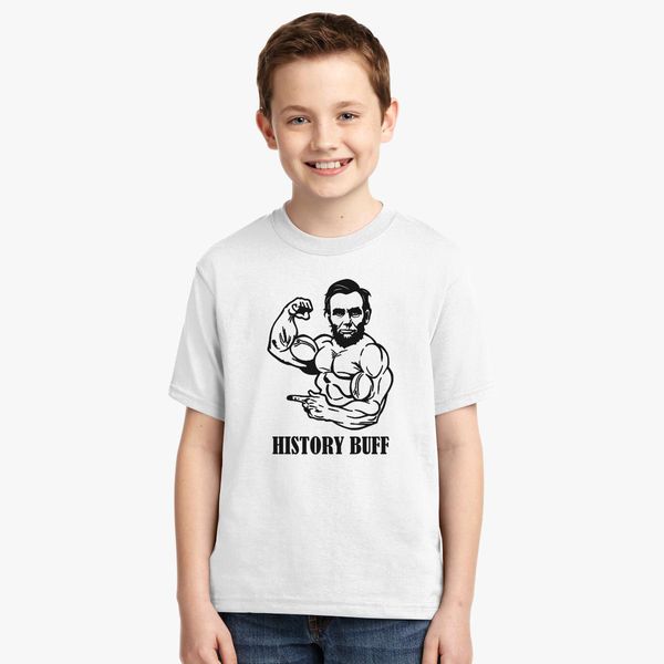 History Buff Abraham Lincoln President Day Youth T Shirt Customon