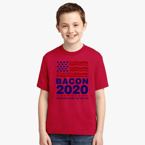 Vote Bacon In 2020 Youth T Shirt Customon - red bacon t shirt roblox