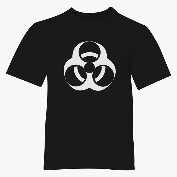 Biohazard Poison Sign Youth T Shirt Customon - bio hazard t shirt roblox