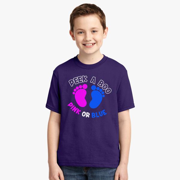 Pink Or Blue Peek Or Boo Youth T Shirt Customon - free t shirt roblox no baby boo