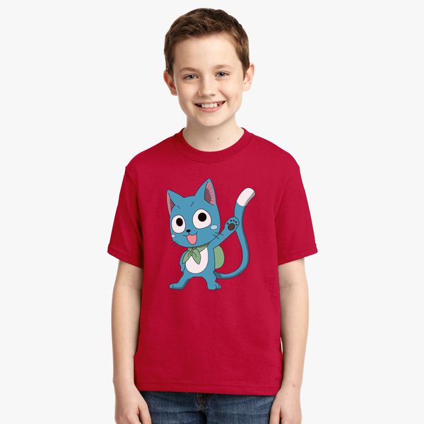 Fairy Tail Blue Aye Youth T Shirt Customon - blue exceed fairy tail roblox