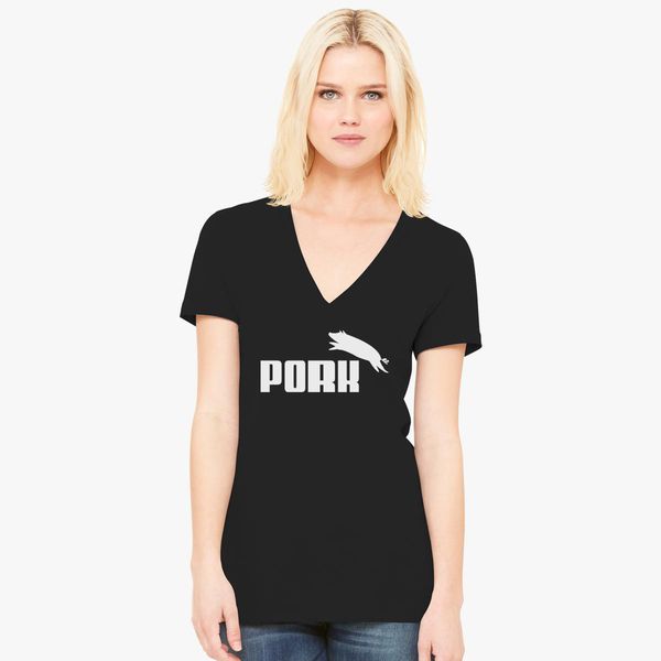 Pork Puma Women S V Neck T Shirt Customon
