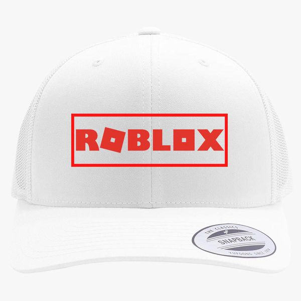 Roblox Retro Trucker Hat Customon - roblox logo snapback hat embroidered customon
