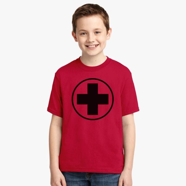 Team Fortress 2 Medic Emblem Youth T Shirt Customon - tf2 red medic pants roblox