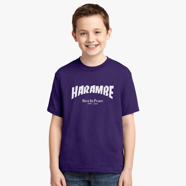 Rip Harambe Youth T Shirt Customon - rip harambe roblox