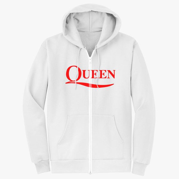 queen band zip up hoodie
