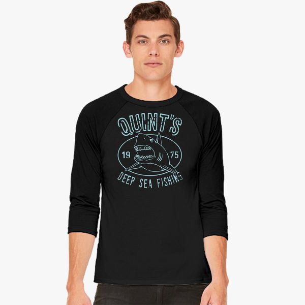 Quint's Deep Sea Fishing 34 Sleeve Baseball T-Shirt