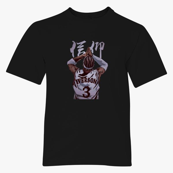 Retro Iverson Youth T Shirt Customon - philadelphia 76ers allen iverson throwback roblox