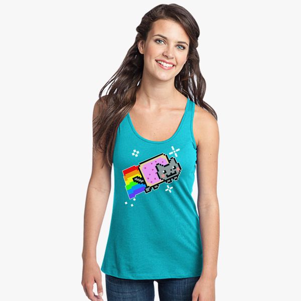 Nyan Cat Rainbow Women S Racerback Tank Top Customon - nyan cat tank roblox