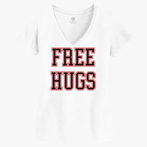 Free Hugs Women S V Neck T Shirt Customon - free hug roblox