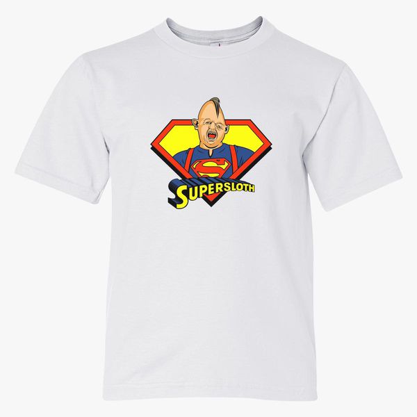 Goonies Super Sloth Youth T Shirt Customon - shoulder sloth shirt bear shirt roblox