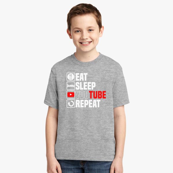 Eat Sleep Youtube Youth T Shirt Customon - how to make your own t shirt 2017 roblox youtube