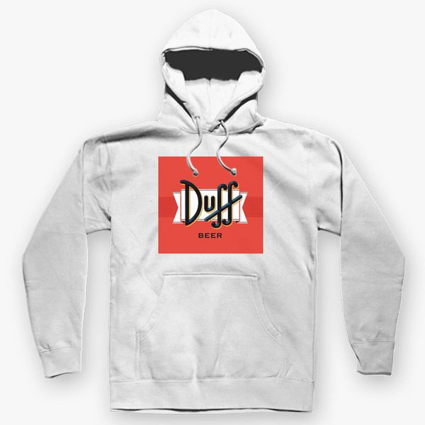 duff beer hoodie with beer holder