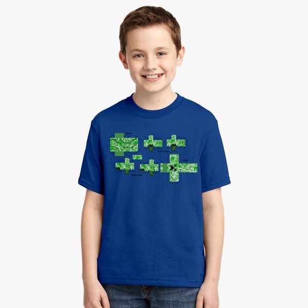 Creeper Template Youth T Shirt Customon - roblox t shirt template creeper