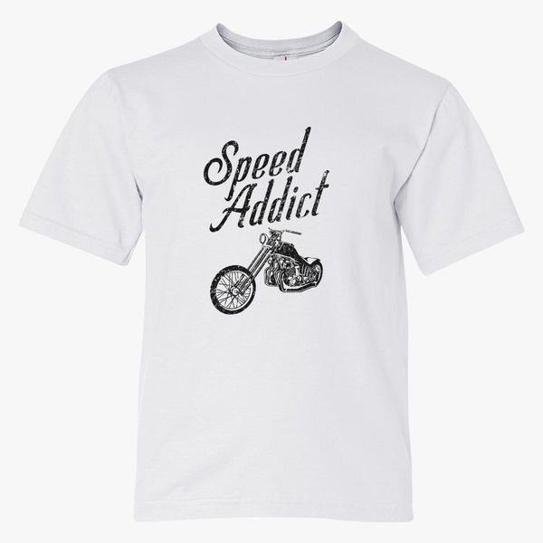 Speed Addict Custom Bike Chopper Motorcycle T Shirt Youth T Shirt
