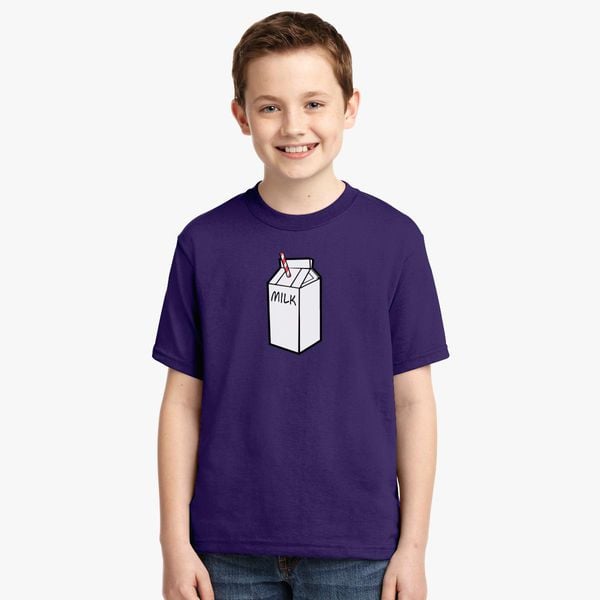 Milk Carton Youth T Shirt Customon - chocolate milk shirt roblox