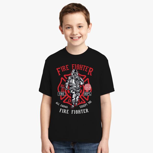 Firefighter T Shirt Youth T Shirt Customon - firefighter shirt roblox