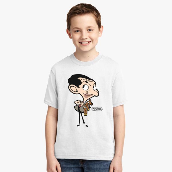 Cute Design Art Mr Bean Cartoon Youth T Shirt Customon - mr bean as a baby roblox