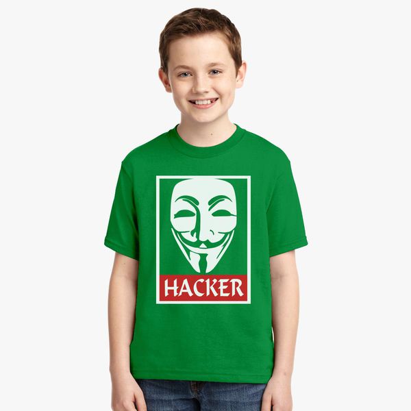 Cool Design Anonymous Hacker Youth T Shirt Customon
