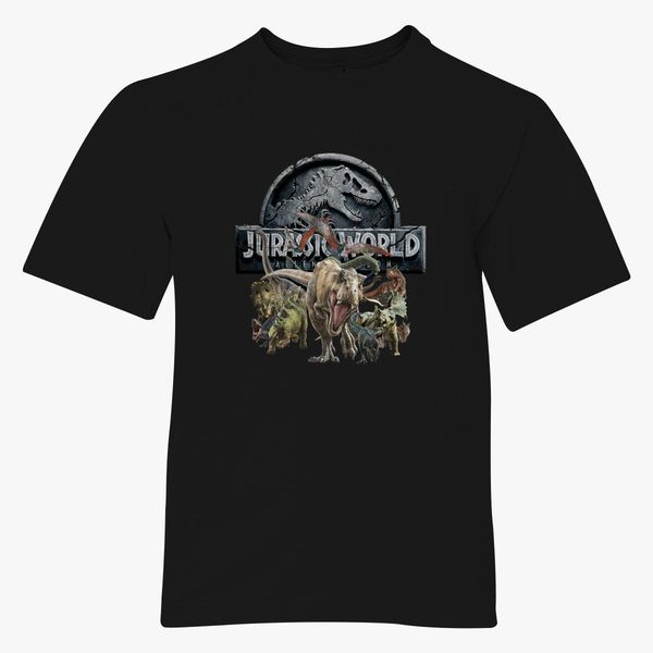 Jurassic World Fallen Kingdom Youth T Shirt Customon - how to get the jurassic world t shirt roblox