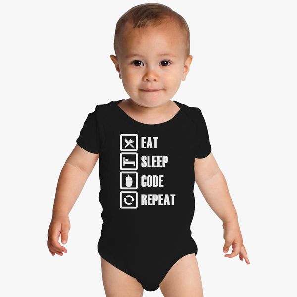Eat Sleep Soccer Repeat Infant Long Sleeve Bodysuit