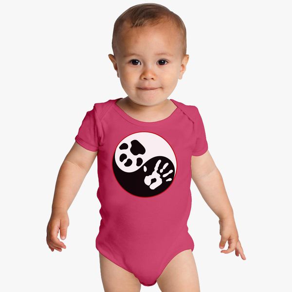 Yin Yang Humans Dogs Baby Clothes for Infant Boys and Girls Baby Bodysuit 