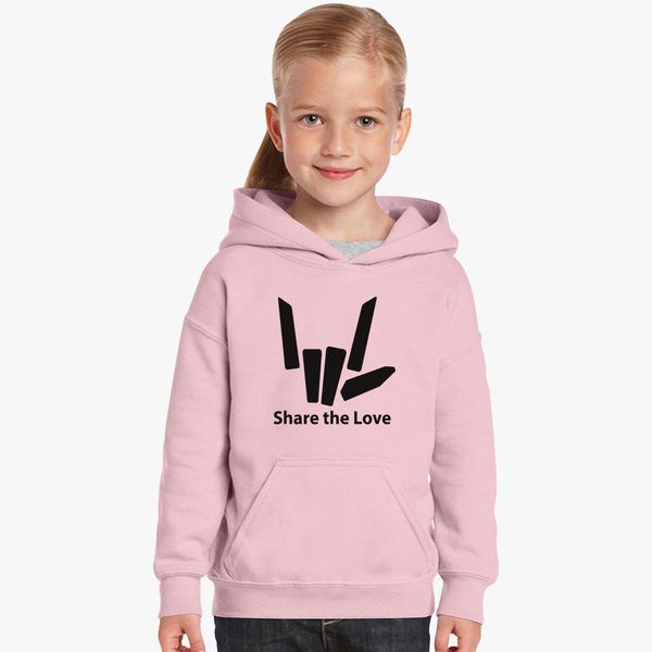 share the love pink hoodie