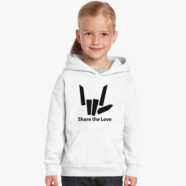 Youth Share The Love Hoodie and Fans Sharer Sweatpants Suit Hooded Sweatshirts for Boys Girls Teens 