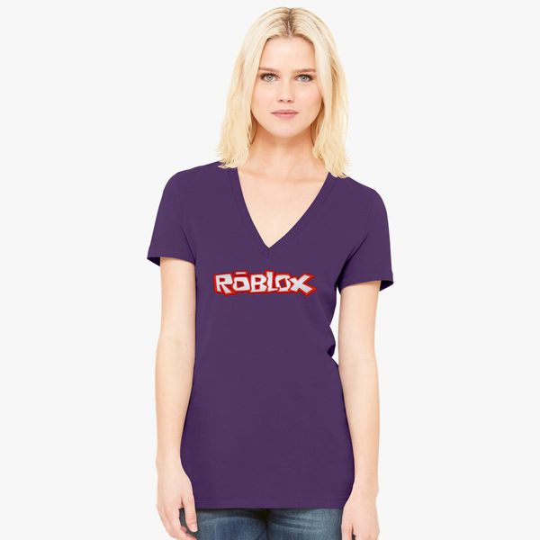 Roblox Title Women S V Neck T Shirt Customon - roblox comment crÃ©er un t shirt