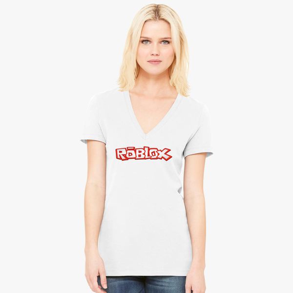 Roblox Title Women S V Neck T Shirt Customon - roblox shirt designer wpawpartco