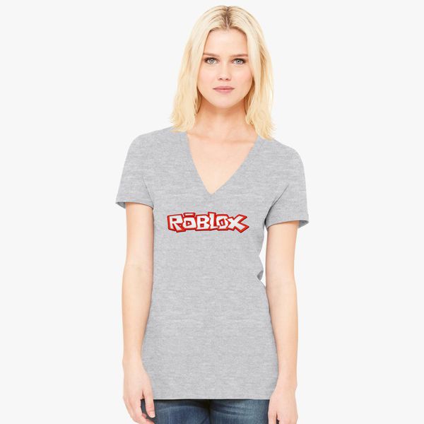 Roblox Title Women S V Neck T Shirt Customon - robot roblox t shirt ladies tee teeshirt21