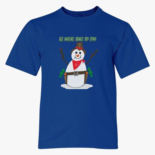 Cowboy Snowman Youth T Shirt Customon - roblox snowman shirt