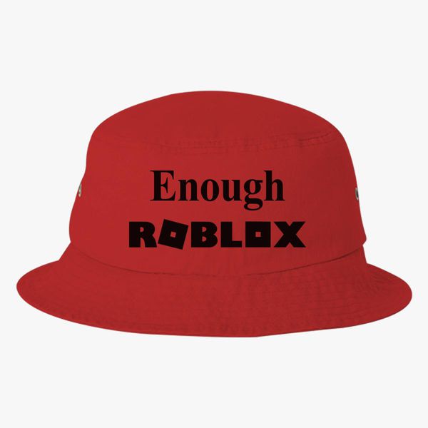 Enough Roblox Bucket Hat Embroidered Customon - orange bucket hat roblox