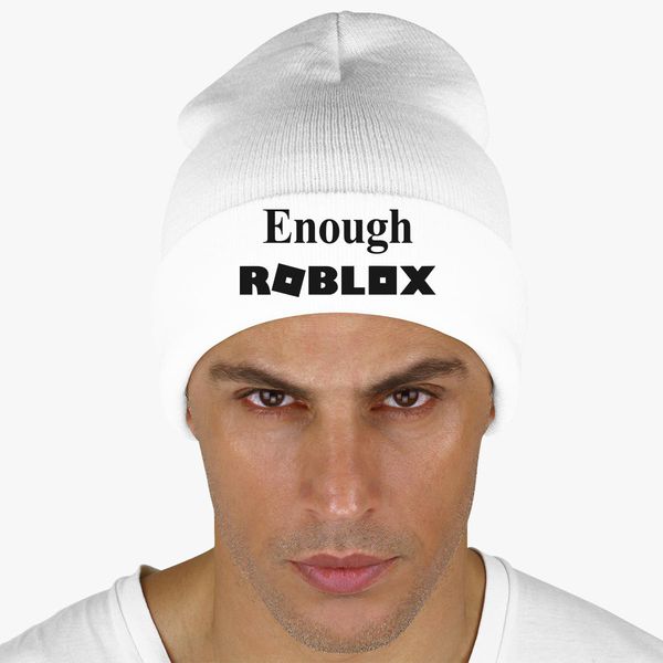 Enough Roblox Knit Cap Embroidered Customon - roblox logo foam trucker hat customon